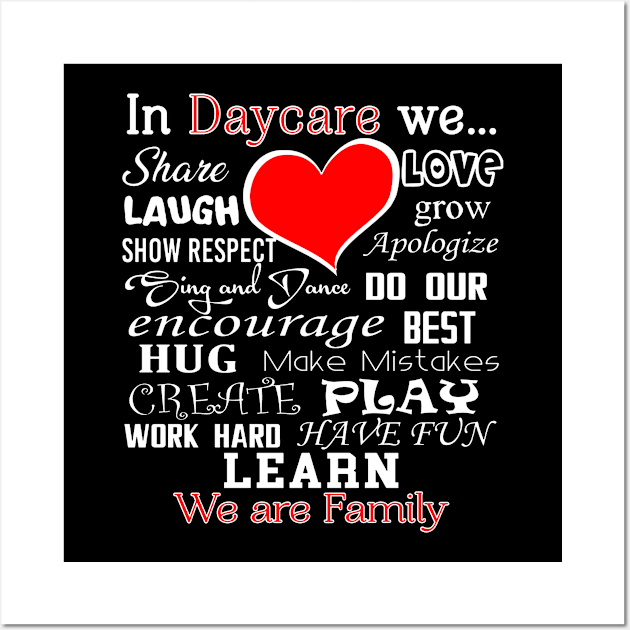 Daycare Teacher We Are Family Wall Art by QUYNH SOCIU